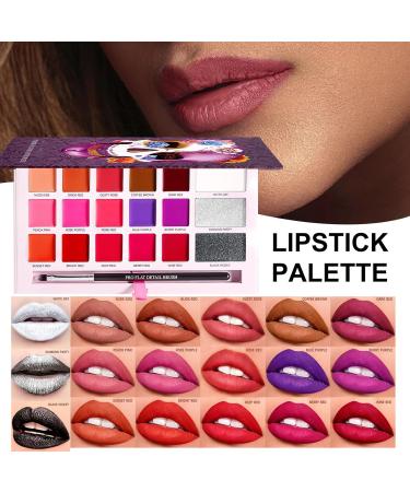  G n rique Lipstick Palette Set Waterproof Makeup Kit 18-Color Long-Lasting Moisturizing Lip Gloss Matte Creamy Colors Palette Collection for Gathering Daily 25g - Buy Online on GoSupps.com
