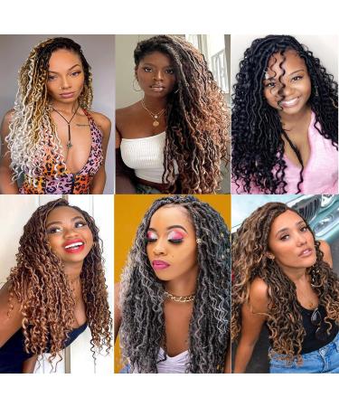 Xtrend 18-Inch Curly Hair Extensions - 8 Packs 14 Strands | Messy Boho Faux Locs - 3 Colors Available - Buy Online on GoSupps.com