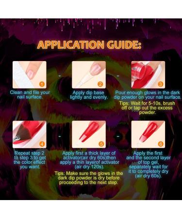 Saviland Glow in the Dark Dip Powder Starter Kit - Neon Fluorescent Effect Nail Art Set - Buy Online on GoSupps.com