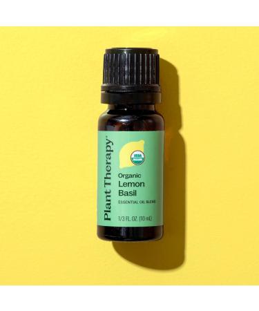Plant Therapy Organic Lemon Basil Essential Oil Blend for Diffuser Manufactured in USA 10 mL (1/3 oz) A Mood-Boosting and Vibrant Scent Supports Focus Mental Clarity Great Shower Steam Foot Soaks - Buy Online on GoSupps.com