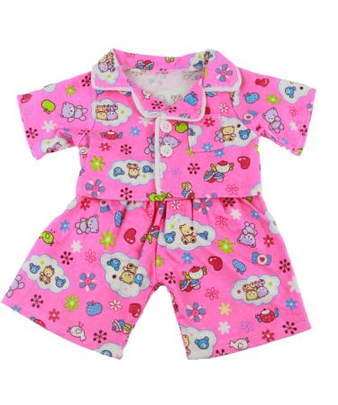 Bear Clothes Pink Cute Teddy PJs Pyjamas Outfit Teddy fits 15-16 inch (40cm) Teddies & Build a Bear
