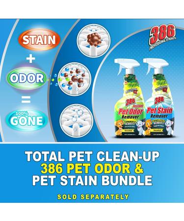 386 Professional Strength Pet Odor Eliminator - Premium Unscented Neutralizer for Dogs & Cats - Long-Lasting Multipurpose Urine Remover - Buy Online on GoSupps.com