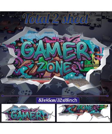 Toarti Gamer Zone 3D Wall Stickers - Gaming Vinyl Decal for Bedroom Decor (Blue) - Buy Online on GoSupps.com