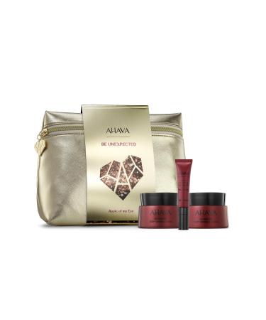 AHAVA Apple of my Eye Gift Set - Includes Advanced Deep Wrinkle Cream 1.7 Fl.Oz Overnight Deep Wrinkle Mask 1.7 Fl.Oz & Advanced Smoothing Eye Cream 0.5 Fl.Oz enriched with exclusive Osmoter