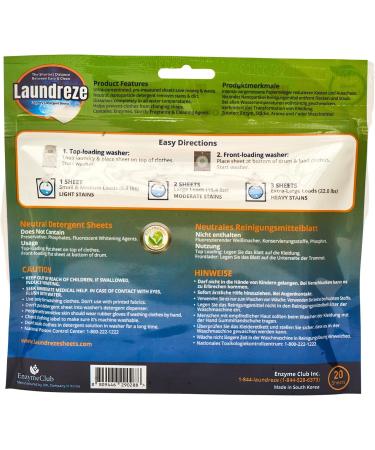 Biodegradable Laundry Detergent Sheets | Eco-Friendly Plastic-Free & Non-Toxic | 20 Sheets - Buy Online on GoSupps.com