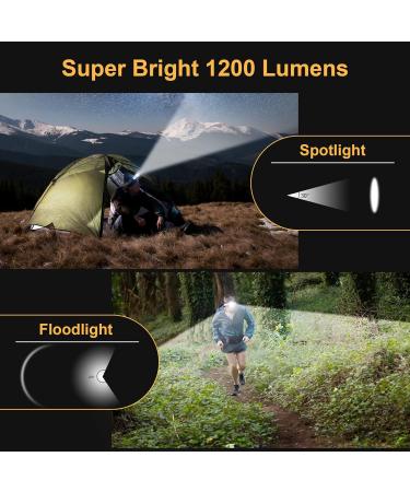 Rechargeable LED Headlamp 2 Pack | Bright Hands-free Head Light for Outdoor Activities | 6 Modes Adjustable Wide Beam | Red & White Light | Perfect for Hiking, Camping - Adults - Buy Online on GoSupps.com