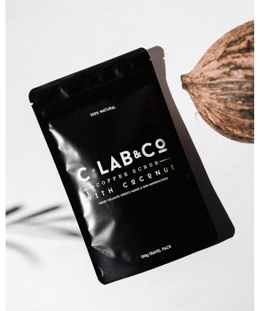 C Lab & Co Skin Firming Arabica Coffee with Coconut Scrub Travel Size Bag Made with Arabica Coffee Beans with Vitamin E and Sweet Almond Oil Suitable for Face and Body 100g - Buy Online on GoSupps.com