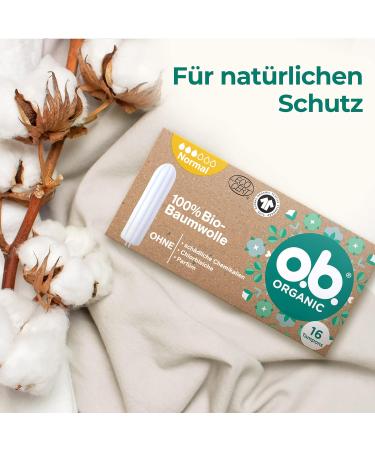 Buy ob Tampon Organic Normal - 100% Organic Cotton Medium to Heavy Flow 16 Pieces | Natural Protection for Women - Buy Online on GoSupps.com