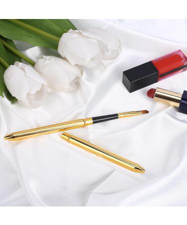 Buy Lipstick Brush Set - 2 Portable Lip Applicators with Caps for Travel | Mini Makeup Tool for Lip Gloss & Lip Liner - Perfect Women's Gift (Gold - Buy Online on GoSupps.com