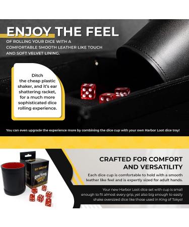Harbor Loot Red Dice Shaker Cup with Matching Set of 6 Translucent Dice - Buy Online on GoSupps.com