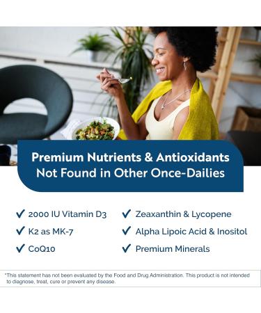 Researched Nutritionals Physician's Daily + D3 Supplement - Daily Multivitamin for Men and Women with Vitamin D3 2000iu, Vitamin B12, Vitamin B6 + Methylated Folate (60 Capsules) - Buy Online on GoSupps.com