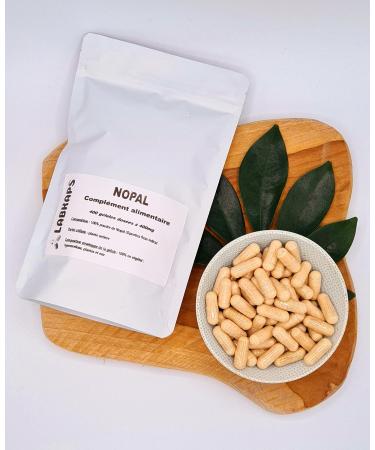 NOPAL 400 Capsules Dosed to 400 mg 100% Vegetable Shell - Food Supplement