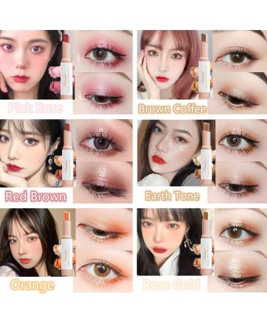 12 Colors Eyeshadow Stick - Waterproof Glitter & Shimmer Eye Makeup | Double Color Gradient Eye Shadow Pen - Buy Online on GoSupps.com