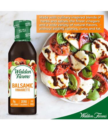 Walden Farms Balsamic Vinaigrette Dressing 2-Pack | Sugar-Free, Keto-Friendly, Vegan | 0g Net Carbs | Fresh Salad and Pizza Topping | 12 oz. Bottles - Buy Online on GoSupps.com