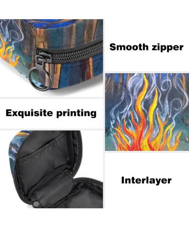 Stylish Menstruation Pad Bag with Zipper | Women's Napkin & Tampon Organizer - Campfire & Moonlight Designs - Buy Online on GoSupps.com