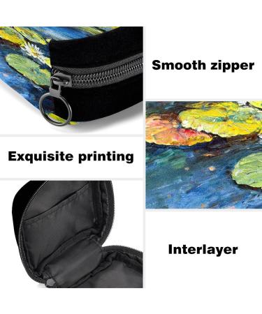GIAPB Period Bag Sanitary Napkin Storage & Makeup Pouch | Lotus Oil Painting Color - Buy Online on GoSupps.com