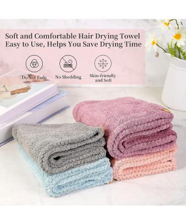 Domxies Microfiber Hair Towel Wrap - Ultra Absorbent Fast Drying Hair Towel for Long, Curly, Thick, Frizzy Hair - Grey+Mint Green - Buy Online on GoSupps.com