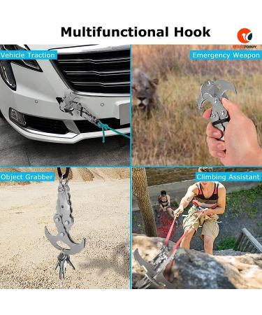 YUNWEI Stainless Steel Gravity Grappling Hook - Multi-Functional Outdoor Survival Tool - Buy Online on GoSupps.com