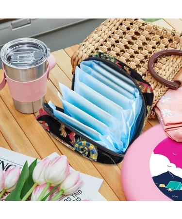 Muoooum Koi Fish Embroidery Menstrual Cup & Pad Storage Bag - Portable Zip Pocket for Teen Girls & Women - Color 9 4.7x6.6 - Buy Online on GoSupps.com