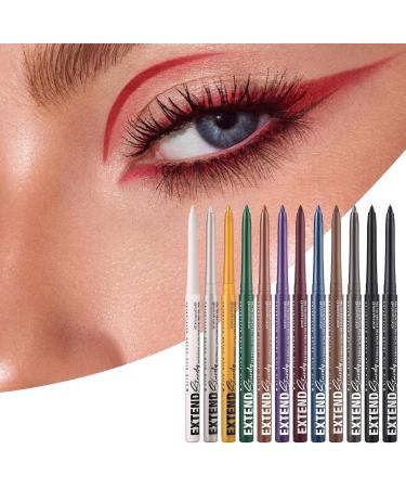 Eyeliner pens gel pencils | 12 waterproof eye colors long-lasting gel pens smudge-proof cosmetics for women - Buy Online on GoSupps.com
