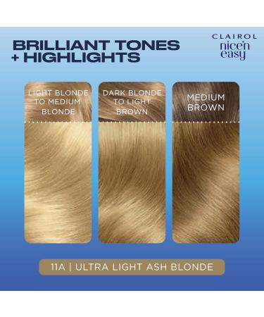 Clairol Nice'n Easy Cr me Natural Looking Oil Infused Permanent Hair Dye 11A Ultra Light Ash Blonde - Buy Online on GoSupps.com