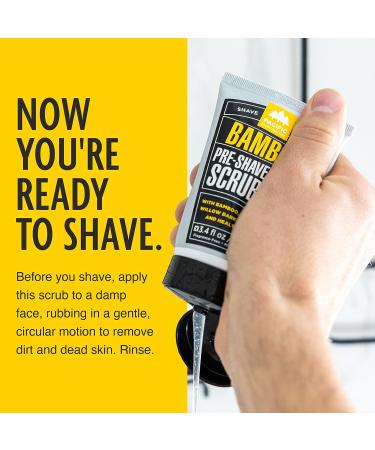 Pacific Shaving Company Bamboo Pre-Shave Scrub - Exfoliating Face Scrub & Cleanser - Daily Face Wash for Men with Aloe Vera & Willow Bark Extract - Soothes Moisturizes & Controls Blemishes (2 Pack) - Buy Online on GoSupps.com