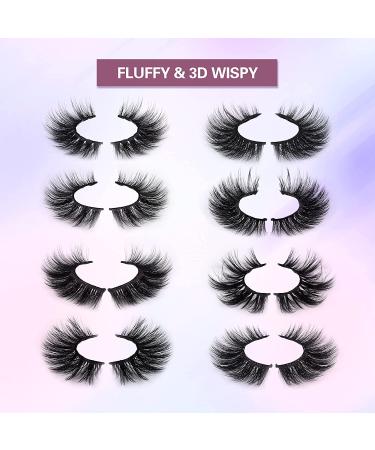 40 Pairs Wholesale Faux Mink False Eyelashes - 8 Styles, 18-22MM, Crossed Fluffy Volume, Reusable 3D Cat Eye & Round Shape - Pack of 40 Pairs - Buy Online on GoSupps.com