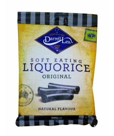 Darrell Lea Darrell Lea Soft Eating Licorice Preservative-Free Licorice Candy Original Flavor Pack of 8 200g