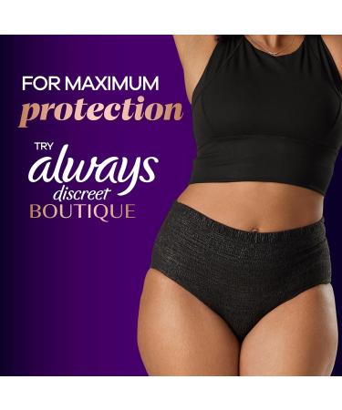 Always Discreet Adult Incontinence Pads for Women - Heavy Absorbency Long Length 64 CT - Postpartum Comfort & Protection - Buy Online on GoSupps.com