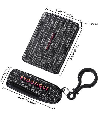 BYOOTIQUE Portable Makeup Vanity Mirror with x1 and x2 Magnification + Folding Comb - Travel Pocket Set (Style 1) - Buy Online on GoSupps.com