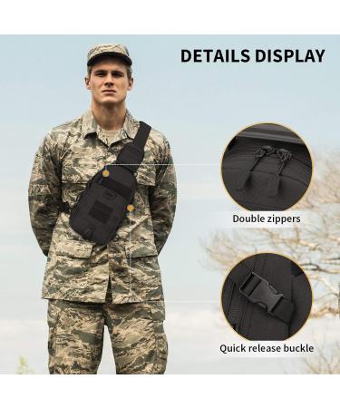 Vinbagge Tactical Sling Rucksack - Waterproof Military Shoulder Bag for Hiking & Cycling - Small Crossbody Daypack - Black - Buy Online on GoSupps.com
