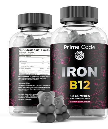 Prime Code Calcium Gummies for Women & Men with Magnesium Vitamin B12 Vitamin K2 & Vitamin D3 Iron Gummies for Women & Men 2 in 1 CoQ10 200mg & Vitamin C - Buy Online on GoSupps.com