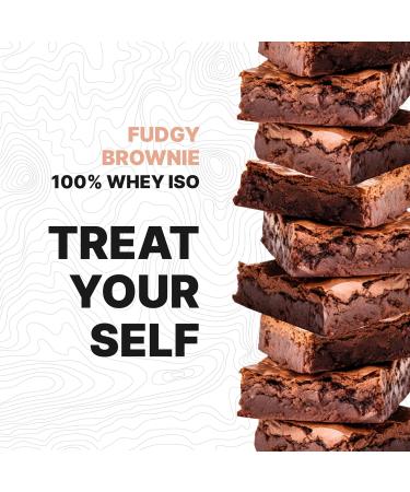 Whey Protein Powder 2LB - 25g Protein 1g Sugar - Fudgy Brownie Flavor - Low Sugar High Protein Isolate - 30 Servings - International Shipping Available - Buy Online on GoSupps.com