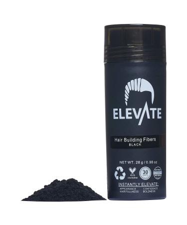 ELEVATE Hair Fibers for Thinning Hair - 100% Natural Keratin Fibers, Instantly Thickens Hair, Black - 28g - Buy Online on GoSupps.com