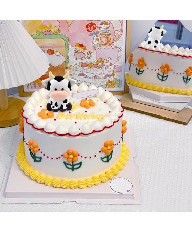 Ercadio 1 Pack Resin Cow Cupcake Toppers Resin Farm Cow Cupcake Picks Farm Animal Cupcake Picks for Animal Theme Baby Shower Barnyard Birthday Party Cake Decoration Supplies B-farm 3 - Buy Online on GoSupps.com