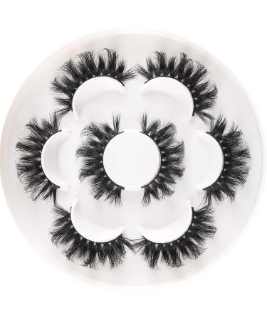 BEFACL Fluffy False Eyelashes 18mm 20mm Fluffy Mink Lashes 6D Mink Eyelashes Natural Look Mink Lashes Faux Mink Strip 3D Lashes Pack 4 Pairs (BF02)