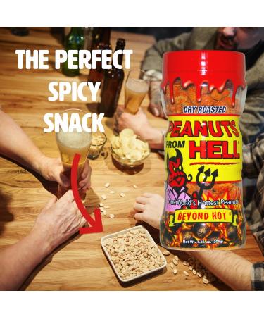 Peanuts from Hell - Ultimate Spicy Gourmet Gift Peanuts - Try if you dare! (Habanero from HELL) - Buy Online on GoSupps.com