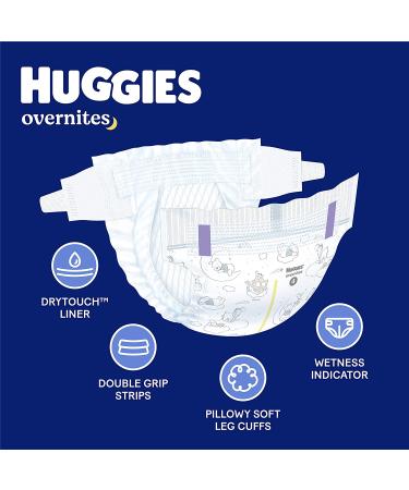 Huggies Overnites Nighttime Baby Diapers Size 6 (72 Count) - 35+ lbs | Overnight Diapers - Buy Online on GoSupps.com