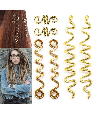 Bantre 6 pieces of spiral hair needles hair spiral clips hair spiral clips hair clips metal braids spiral hair clip (gold 3 sizes)