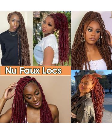 Mclisle 18 Inch Faux Locs Crochet Hair 7 Packs - Curly Butterfly Goddess Pre-looped Braids for Women in 1B Synthetic Hair (Pack of 6) - Buy Online on GoSupps.com