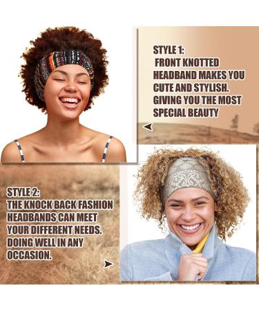 XunYee 12 Pcs Boho Headbands for Women - 7.08 Inch Wide Stretch African Headbands for Yoga, Workout, and Fashion - Elastic Knotted Headband Wrap Motorcycle Hair Accessories - Buy Online on GoSupps.com