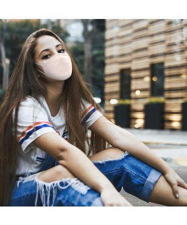 JAGO Washable Cotton Facial Mask - 2 Layer with Filter Compartment | Set of 2/4/8/10 | Pink Community Mask for Men & Women - Buy Online on GoSupps.com