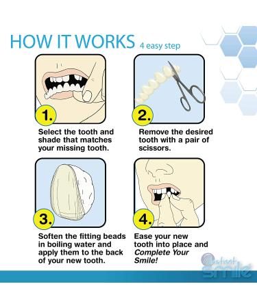 Instant Smile Tooth Replacement Kit - Complete Your Smile in Minutes - Patented Solution - Buy Online on GoSupps.com