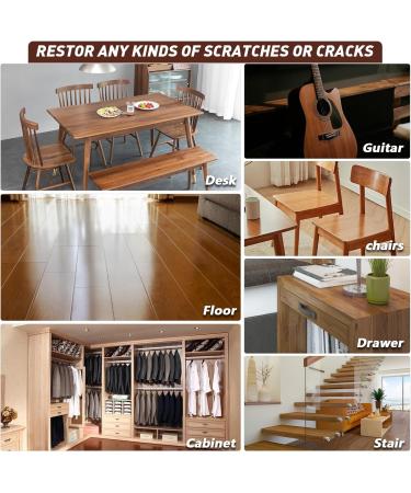 DEWEL Wood Furniture Repair Kit - Walnut Touch Up Markers & Fillers for Scratches Cracks and Restoration - Buy Online on GoSupps.com