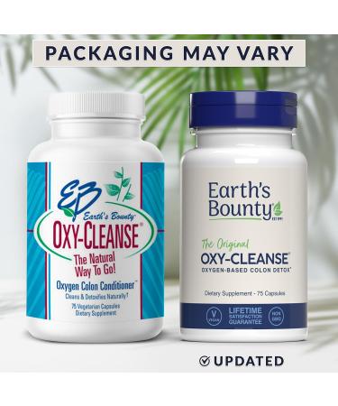 Earth's Beauty OXY-Cleanse Oxygen Colon Conditioner - 75 Capsules (1 Pack) - Buy Online on GoSupps.com