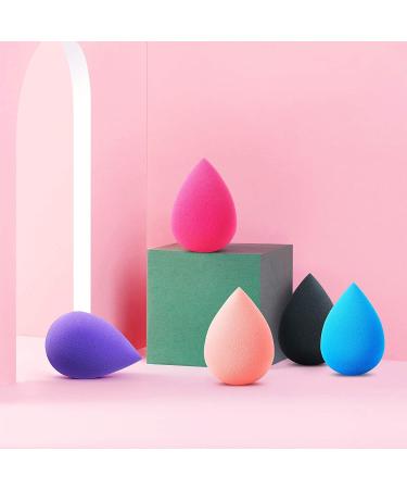 Hygea Beauty Makeup Sponge Set of 5 - Non Latex Teardrop Blending Sponges for Cream, Powder, and Liquid Makeup - Multicolor - Buy Online on GoSupps.com