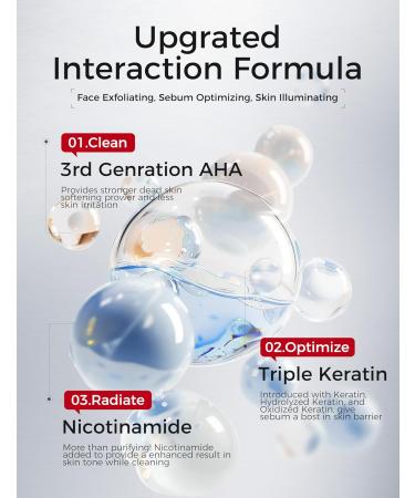 NING DERMOLOGIE Exfoliating Face Scrub: Gentle Face Exfoliator Peeling Gel with PHA & AHA Niacinamide - Chemical Exfoliant Peel Shot for Dead Skin Cells Blackheads Sebum Control & Pores Care 7.05OZ - Buy Online on GoSupps.com