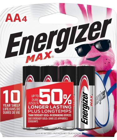 Energizer AA Batteries - Max Alkaline Double A 4 Count | Reliable Power for Devices - Buy Online on GoSupps.com