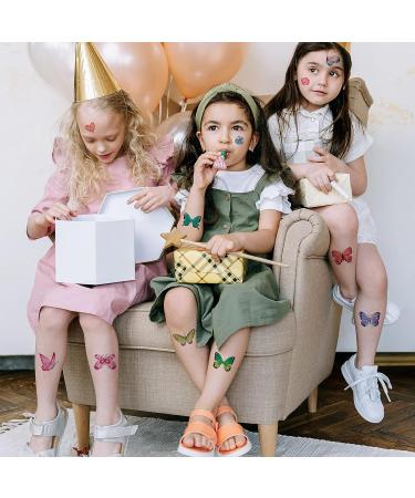 100Pcs Butterfly Temporary Tattoos for Kids & Women - Colorful Butterflies, Waterproof Art Stickers for Face, Body & Arm - Birthday Party Favors & Makeup Supplies - Buy Online on GoSupps.com