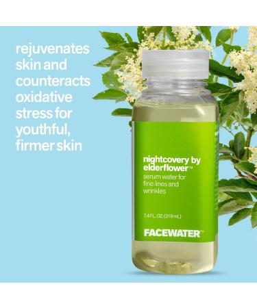Facewater Nightcovery Serum - Reduce Fine Lines & Wrinkles | Elderflower Infused Skincare for Youthful Glow - Buy Internationally - Buy Online on GoSupps.com